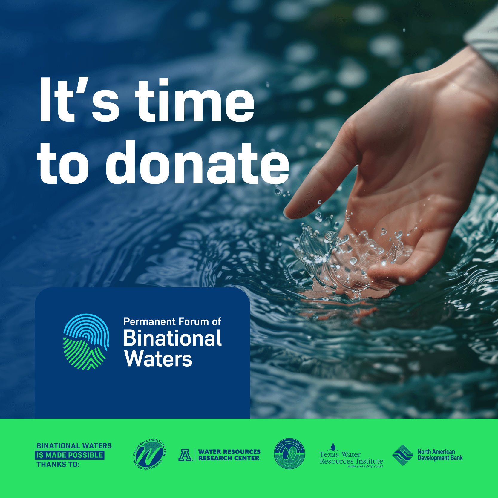 It's time to donate for our shared waters - Binational Waters
